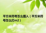 平方米符号怎么插入（平方米符号怎么打m2）