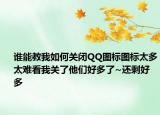 谁能教我如何关闭QQ图标图标太多太难看我关了他们好多了~还剩好多