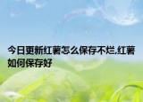 今日更新红薯怎么保存不烂,红薯如何保存好