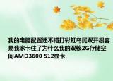 我的电脑配置还不错打彩虹岛民双开很容易我家卡住了为什么我的双核2G存储空间AMD3600 512显卡