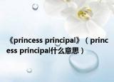《princess principal》（princess principal什么意思）