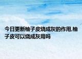 今日更新柚子皮烧成灰的作用,柚子皮可以烧成灰用吗