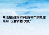 今日更新凉席和冰丝席哪个凉快,凉席买什么材质的比较好