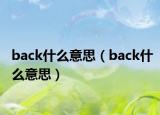 back什么意思（back什么意思）