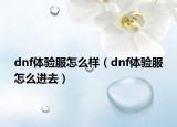dnf体验服怎么样（dnf体验服怎么进去）