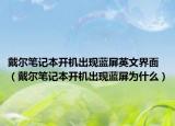 戴尔笔记本开机出现蓝屏英文界面（戴尔笔记本开机出现蓝屏为什么）