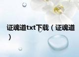 证魂道txt下载（证魂道）