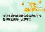 变化多端的端是什么意思造句（变化多端的端是什么意思）