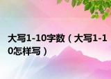 大写1-10字数（大写1-10怎样写）