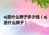 aj是什么牌子多少钱（aj是什么牌子）