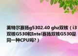 英特尔赛扬g5302.40 ghz双核（i3双核G530和Intel赛扬双核G530是同一种CPU吗?）