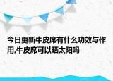 今日更新牛皮席有什么功效与作用,牛皮席可以晒太阳吗