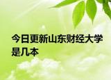 今日更新山东财经大学是几本