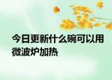 今日更新什么碗可以用微波炉加热