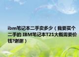 ibm笔记本二手卖多少（我要买个二手的 IBM笔记本T21大概需要价钱?谢谢）