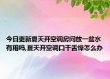 今日更新夏天开空调房间放一盆水有用吗,夏天开空调口干舌燥怎么办