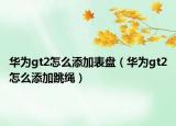 华为gt2怎么添加表盘（华为gt2怎么添加跳绳）