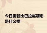 今日更新比巴拉赵婧忠是什么梗