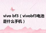 vivo bf3（vivobf3电池是什么手机）