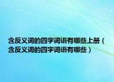 含反义词的四字词语有哪些上册（含反义词的四字词语有哪些）