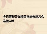 今日更新天猫精灵智能音箱怎么连接wifi