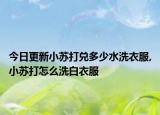 今日更新小苏打兑多少水洗衣服,小苏打怎么洗白衣服