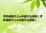手机连接不上wifi是什么问题（手机连接不上wifi是什么原因）