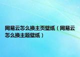 网易云怎么换主页壁纸（网易云怎么换主题壁纸）