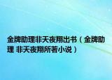 金牌助理非天夜翔出书（金牌助理 非天夜翔所著小说）
