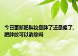 今日更新肥胖纹是胖了还是瘦了,肥胖纹可以消除吗