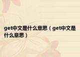 get中文是什么意思（get中文是什么意思）
