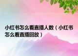 小红书怎么看直播人数（小红书怎么看直播回放）