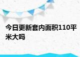 今日更新套内面积110平米大吗