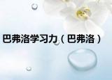巴弗洛学习力（巴弗洛）