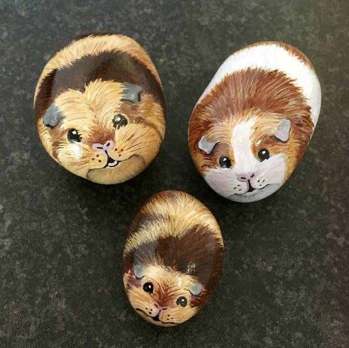 50个石头上的绘画作品，看是栩栩如生！背后都是一笔一划的付出