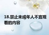 18.禁止未成年人不宜观看的内容