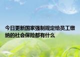 今日更新国家强制规定给员工缴纳的社会保险都有什么