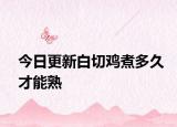 今日更新白切鸡煮多久才能熟