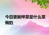今日更新榨菜是什么菜做的