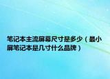 笔记本主流屏幕尺寸是多少（最小屏笔记本是几寸什么品牌）