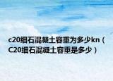 c20细石混凝土容重为多少kn（C20细石混凝土容重是多少）