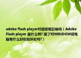 adobe flash player对游戏有影响吗（Adobe Flash player 是什么啊? 装了对WINDOW或电脑有什么好处和坏处吗?）