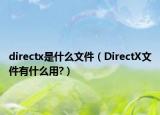 directx是什么文件（DirectX文件有什么用?）