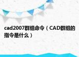 cad2007群组命令（CAD群组的指令是什么）