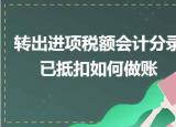 今日更新进项税额转出会计分录（转出进项税额会计分录已抵扣如何做账）
