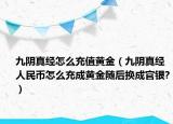 九阴真经怎么充值黄金（九阴真经人民币怎么充成黄金随后换成官银?）