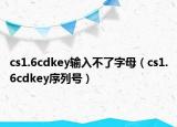 cs1.6cdkey输入不了字母（cs1.6cdkey序列号）