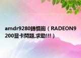 amdr9280鏄惧崱（RADEON9200显卡問題,求助!!!）