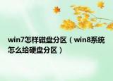 win7怎样磁盘分区（win8系统怎么给硬盘分区）