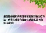 细菌性感冒和病毒性感冒的区别及治疗方法（病毒性感冒和细菌性感冒区别 教你这样鉴别）
